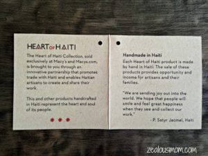 Macy's Heart of Haiti #HeartOfHaiti -zealousmom.com