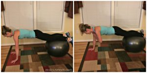 Try these 10 stability ball moves to tone your entire body. #fitness #workout #exercise @zealousmom.com