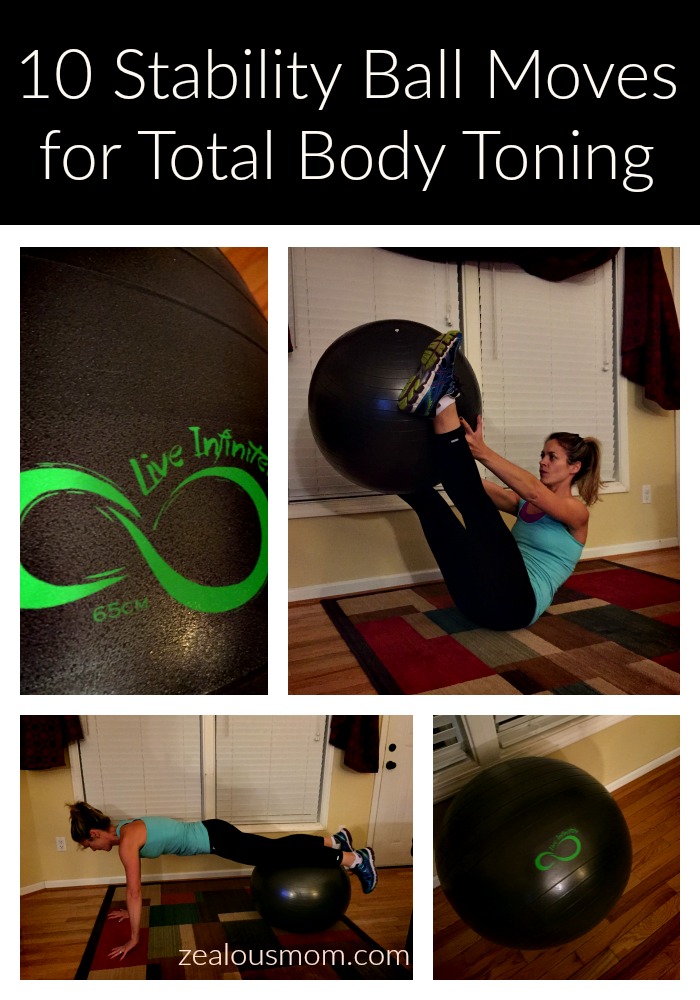 10 Stability Ball Moves for Total Body Toning #liveinfinitely