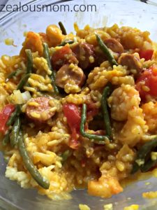Kid-friendly paella recipe that everyone in the family wil enjoy. Made wiht Klement's Polish sausage.
