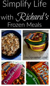 Are there nights where a frozen dinner sounds much more simple than a from-scrath meal? Consider simplifying your life with Richard's Cajun Foods frozen meals. @zealousmom.com 