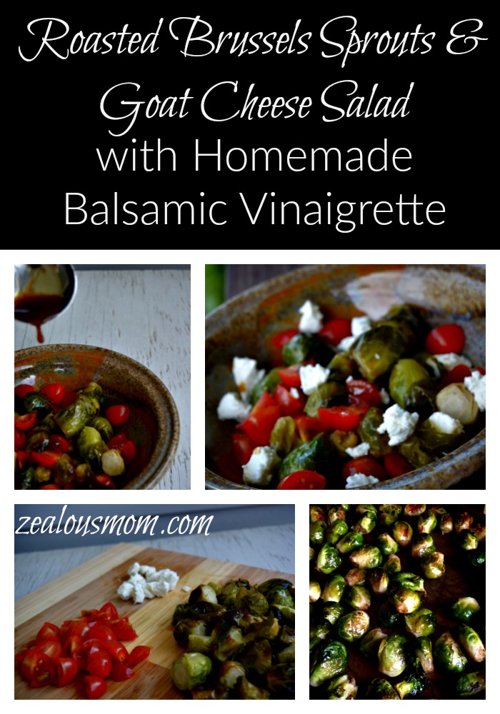 Roasted Brussels Sprouts & Goat Cheese Salad with Homemade Balsamic Vinaigrette
