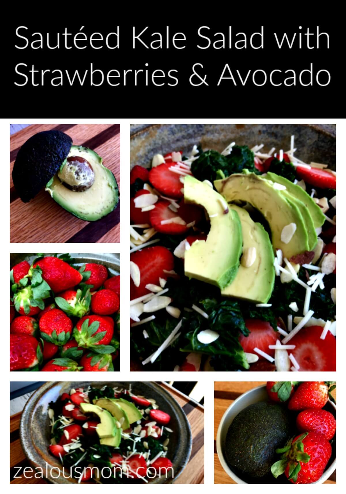 Sautéed Kale Salad with Strawberries and Avocado